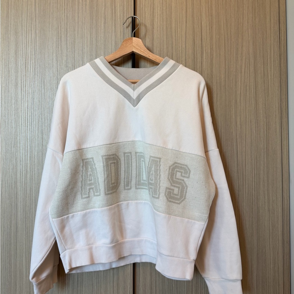 Retro Style Adidas V-Neck Sweater